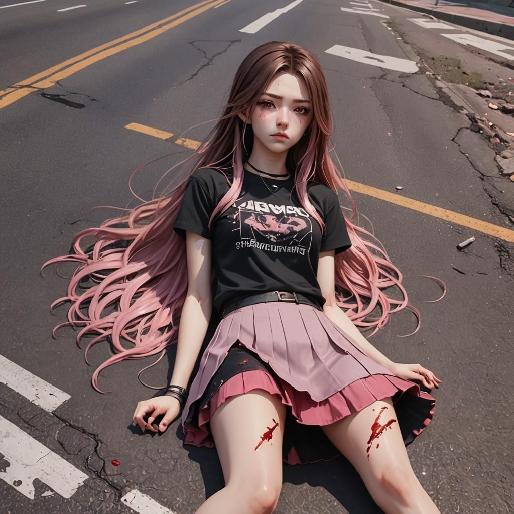 Kitty after car accident