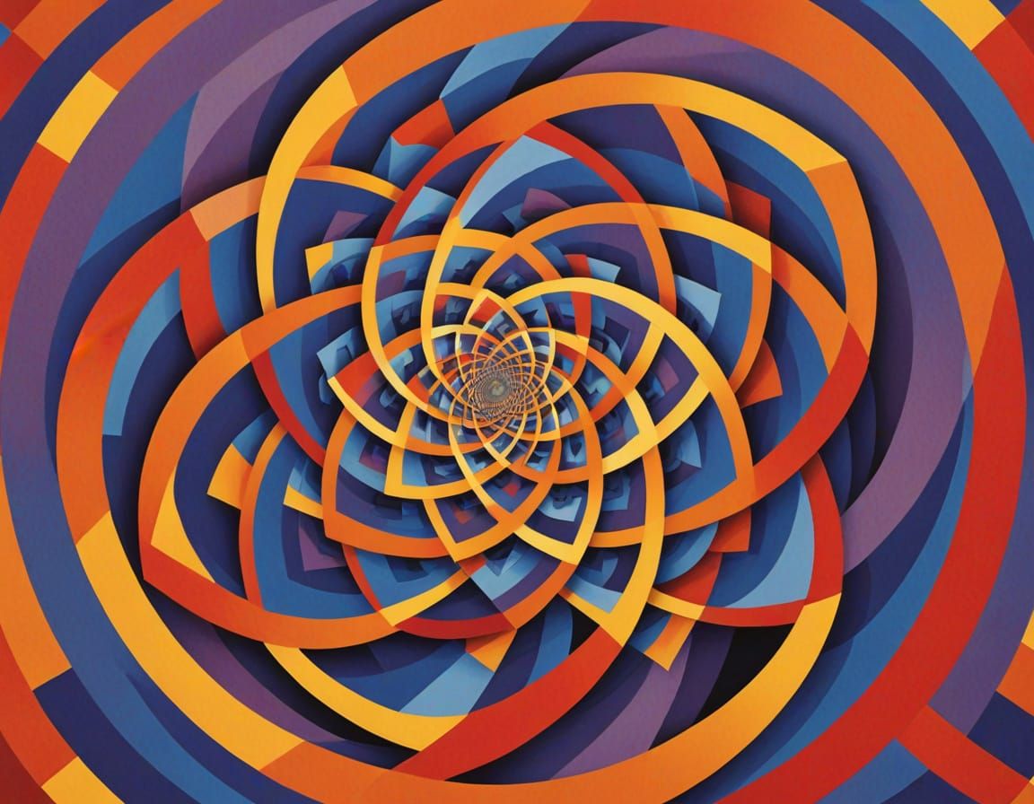 Double Spiral Fractal Repetition  by @Gary Murakami