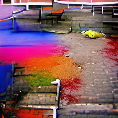 Place between live and dead colourful