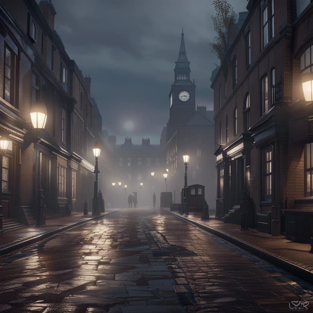 1880s misty London street - AI Generated Artwork - NightCafe Creator