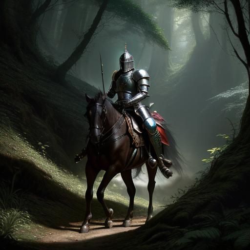 Knight on horseback - AI Generated Artwork - NightCafe Creator