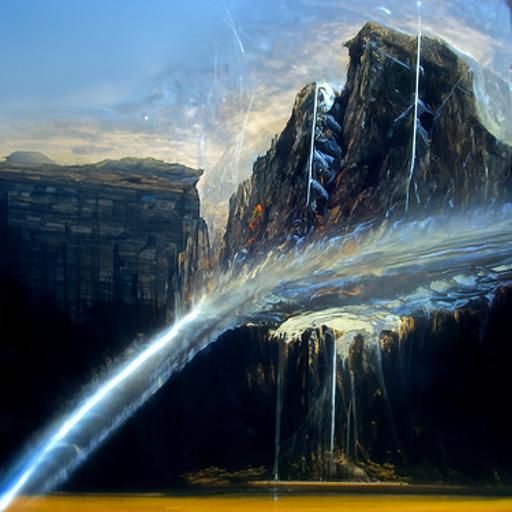 Water cutting through the fabric of reality