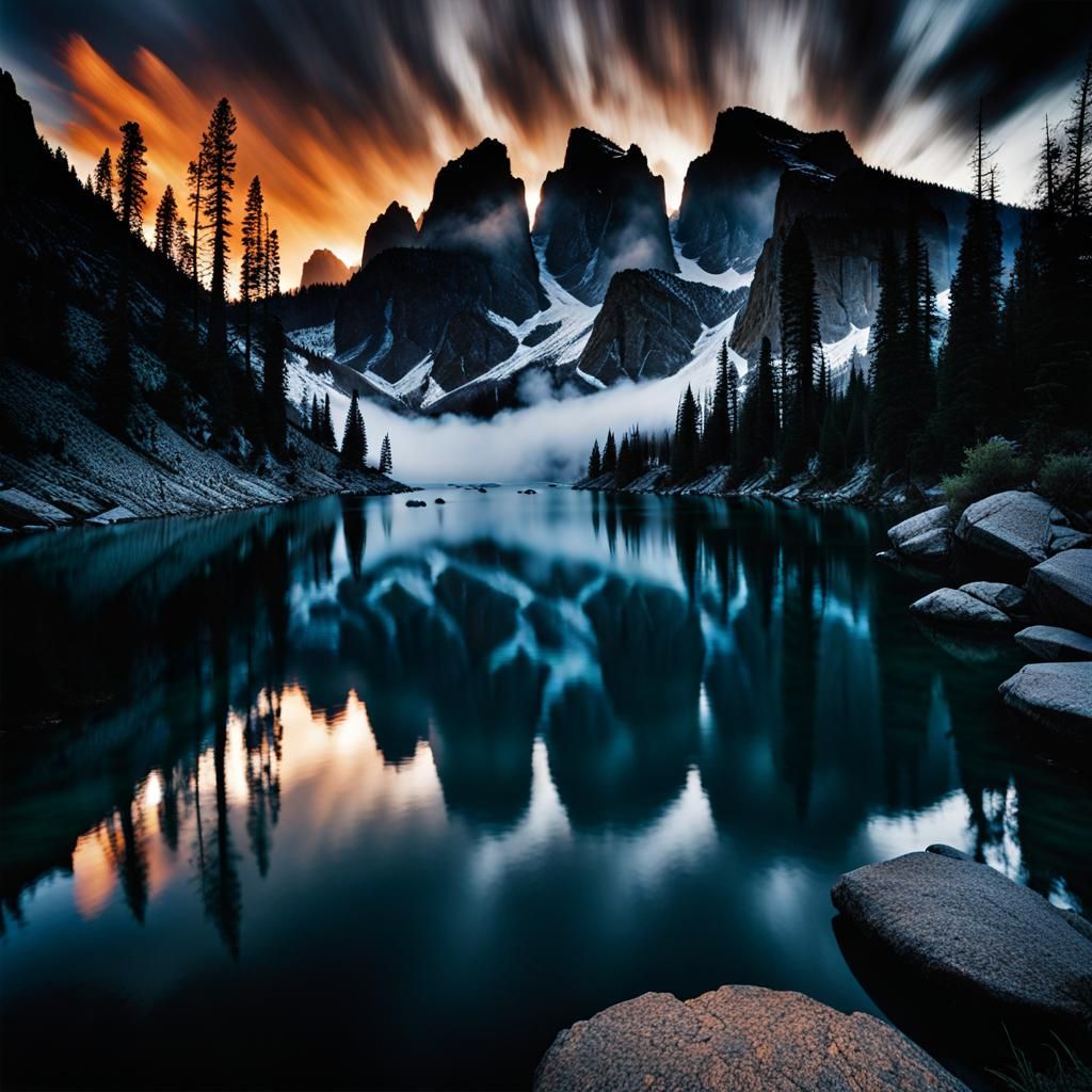 "A Fire in the Sky, Smoke on the Water", reflection in the water  by @That cinema teacher