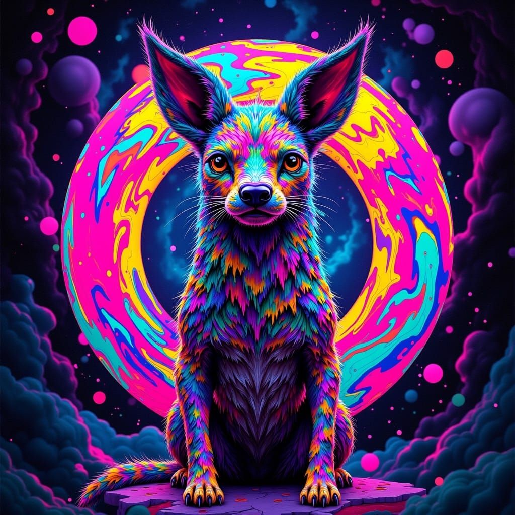 Hyper-realistic, mind bending, surrealist, polyfractal magnificence, bio-luminescent, quintessence, refractive, cubist, circular, animalist...