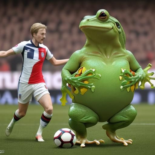 England versus Croaky German Frogs in Association Football m...