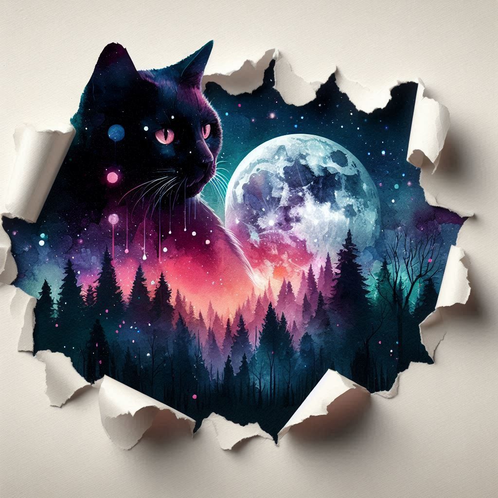 Galaxy Paper Cat