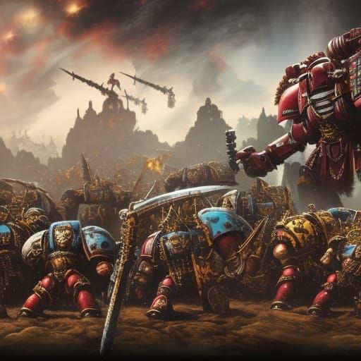 Warhammer 40,000, epic battle scene, epic artwork - AI Generated ...