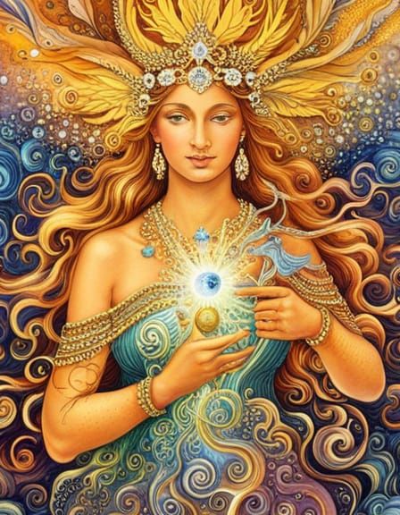 mighty Godess of the morning star, confidence, vigilance, iridescent ...