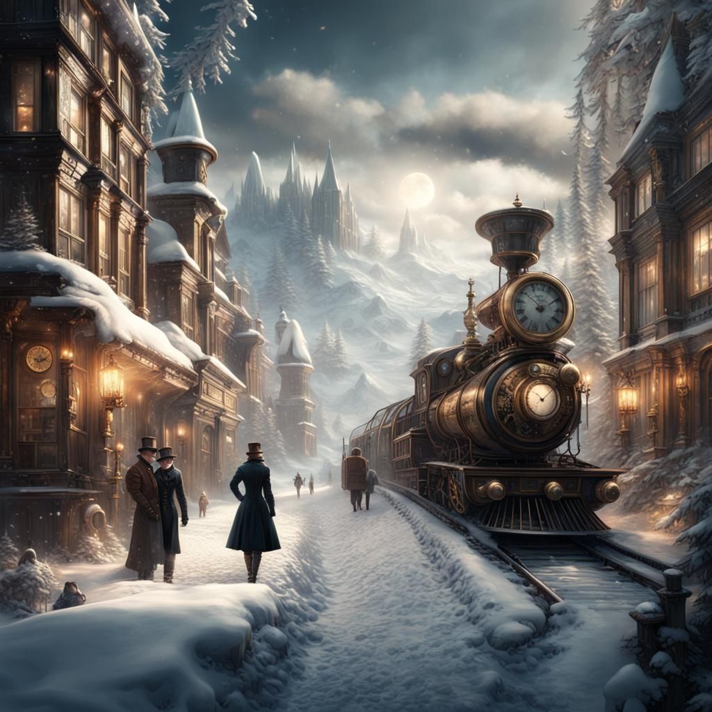 Steampunk Winter Wonderland  by @Beep