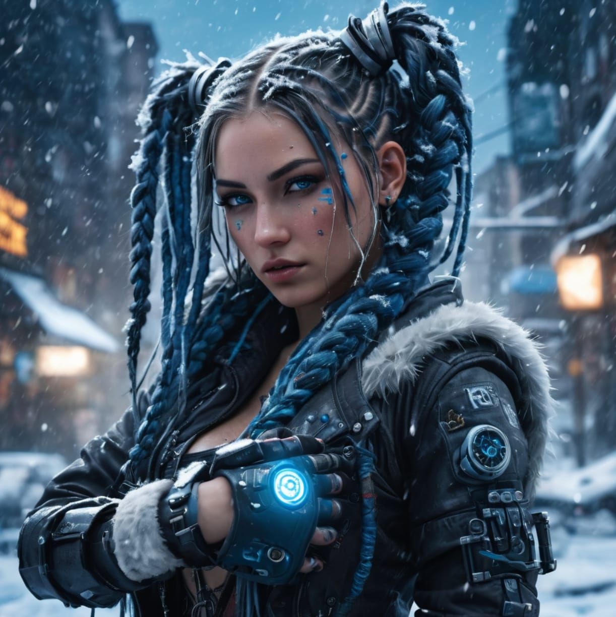 Frostbyte Chronicles: The Cyberpunk Survivor