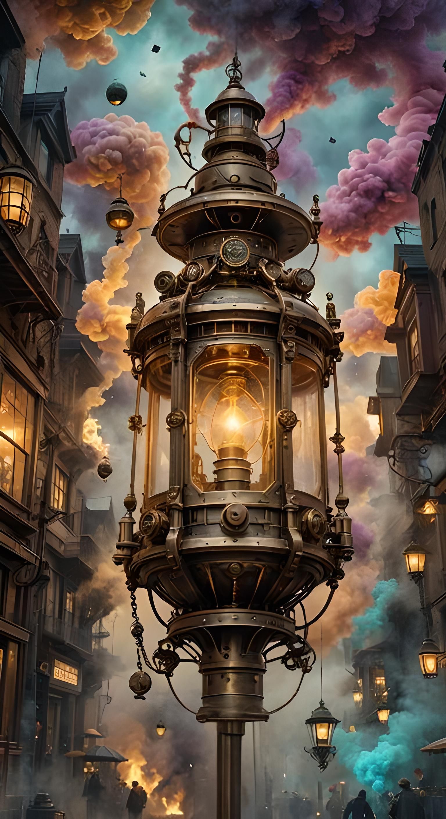 Steam Street Lantern  by @Chief_Runs-with-scissors