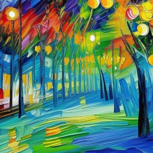 Expressionist Father's Day Oil Painting in Gouache Style