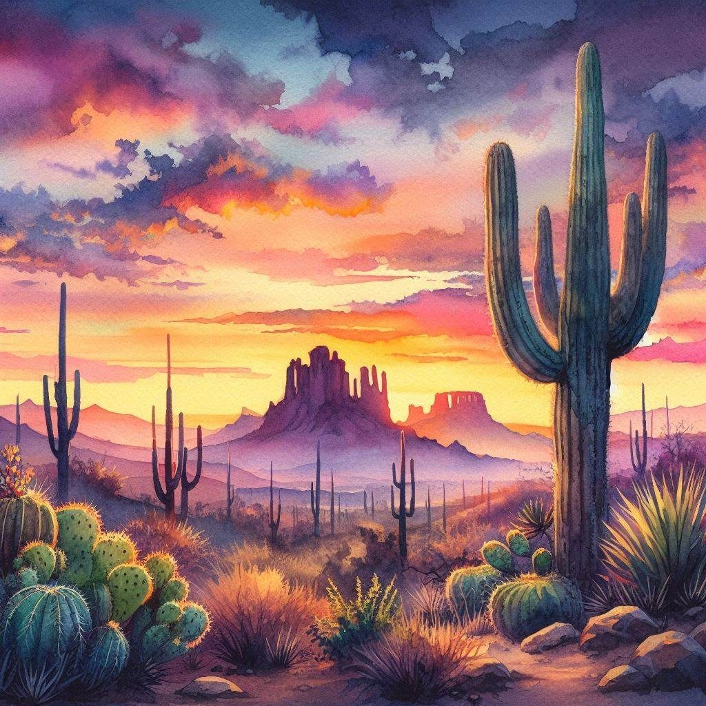 Watercolor Desert