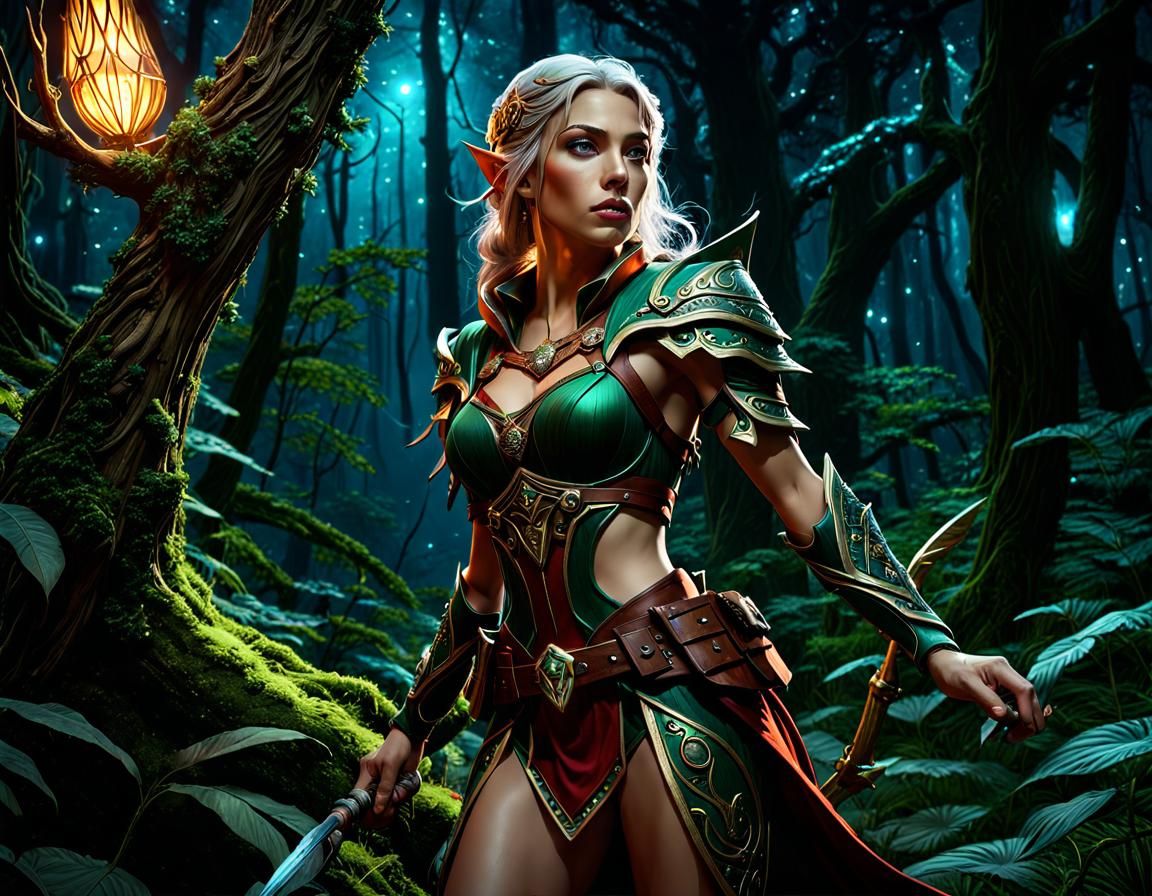 Wood-Elf Ranger - AI Generated Artwork - NightCafe Creator