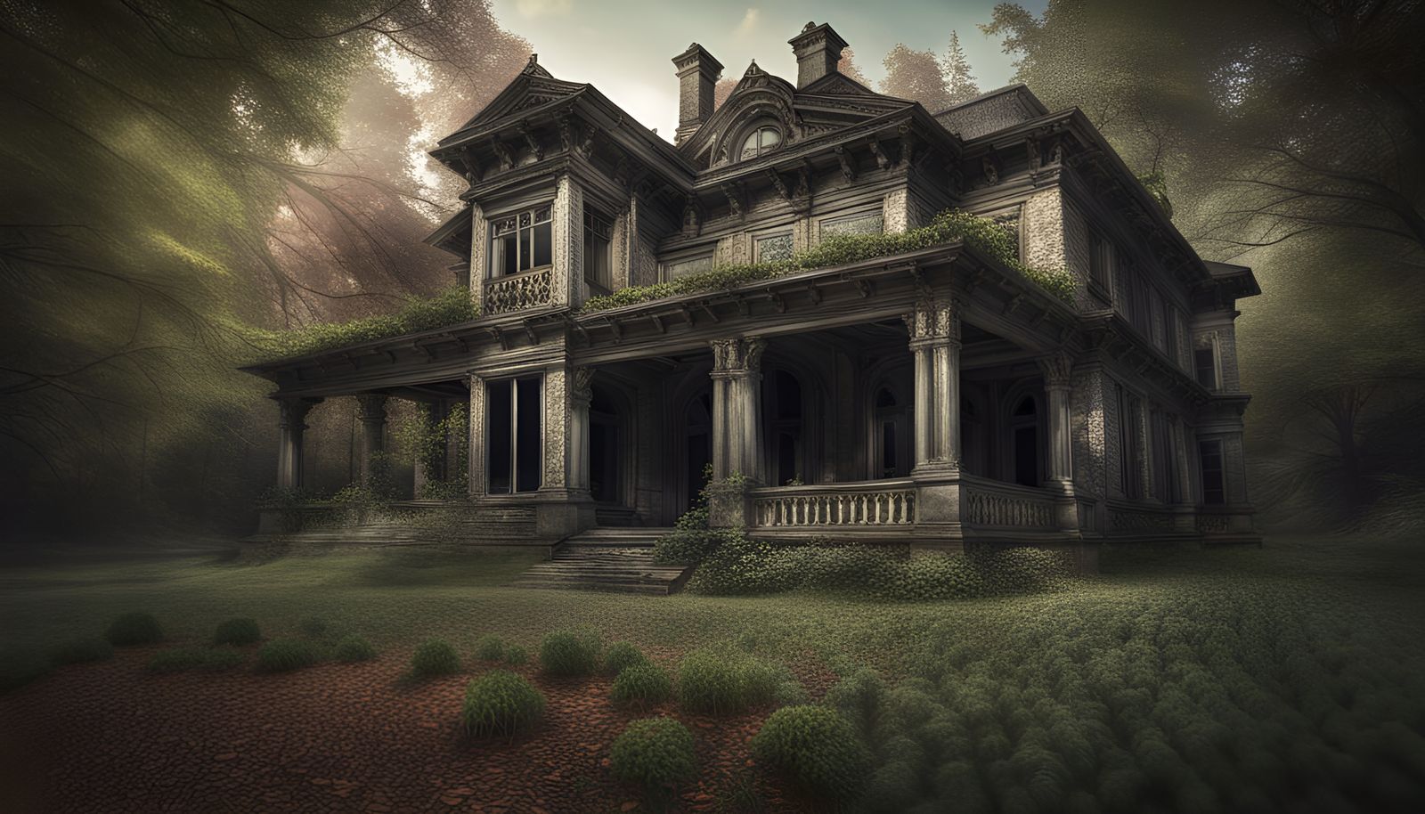 Abandoned Mansion in a Haunted Forest "We Are All Mad Here"