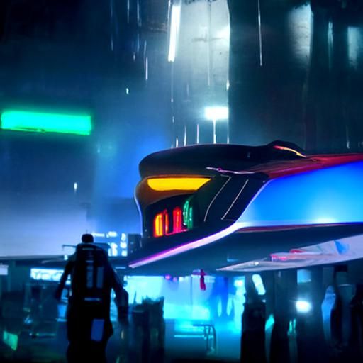 futuristic spaceship in the galaxy