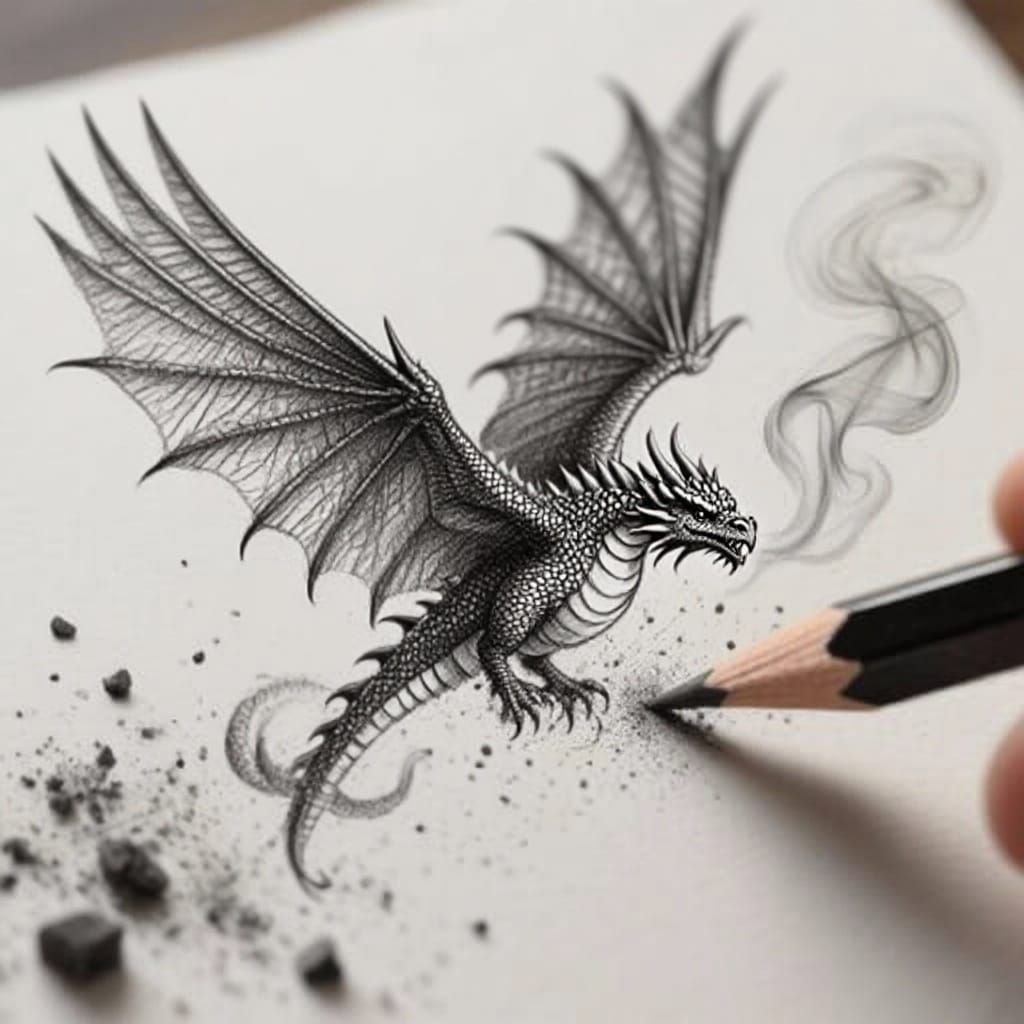 Paper dragon   by @Dometi George