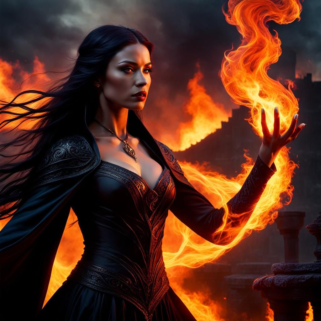 Wielding of the Elements - Fire  by @SantaVader