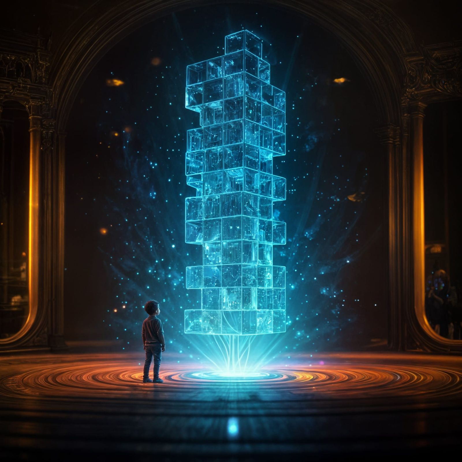 Holographic Jenga  by @Lynn