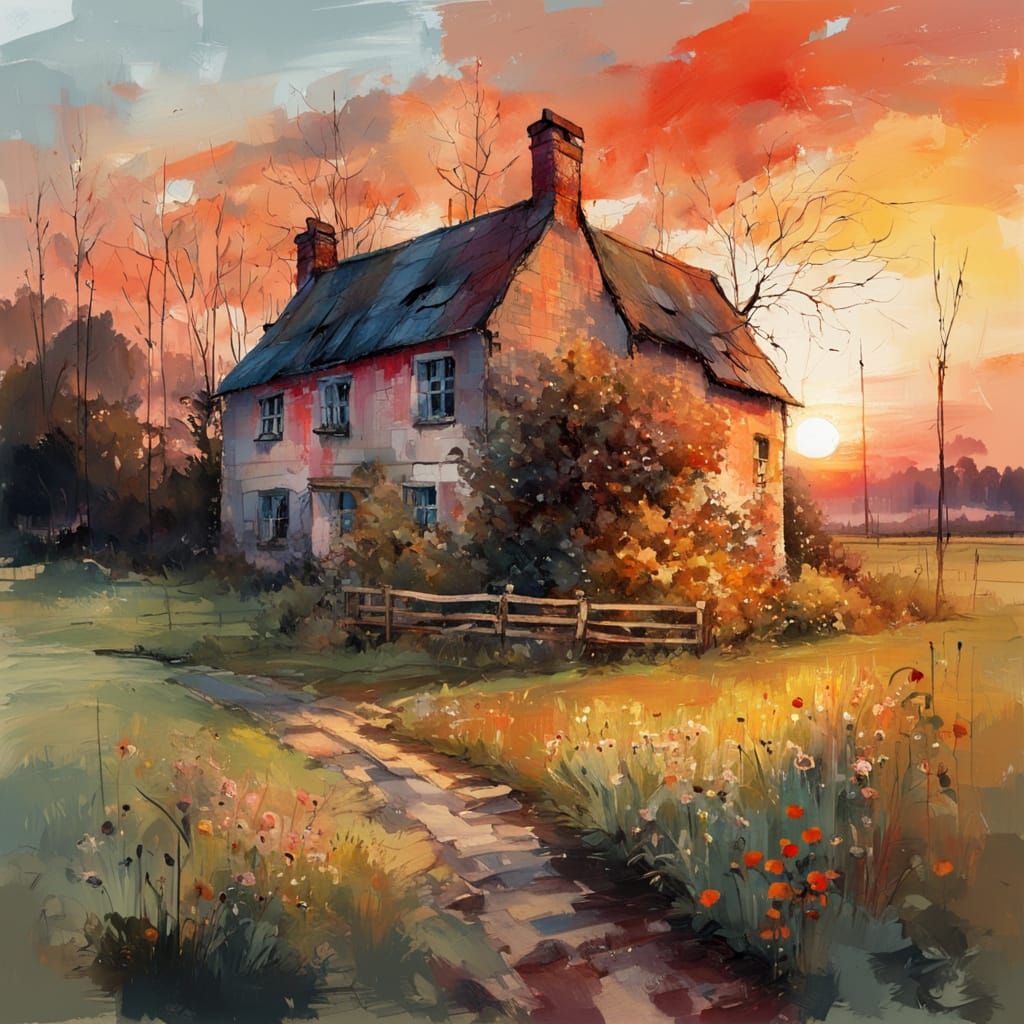 old English cottage   by @Mapont