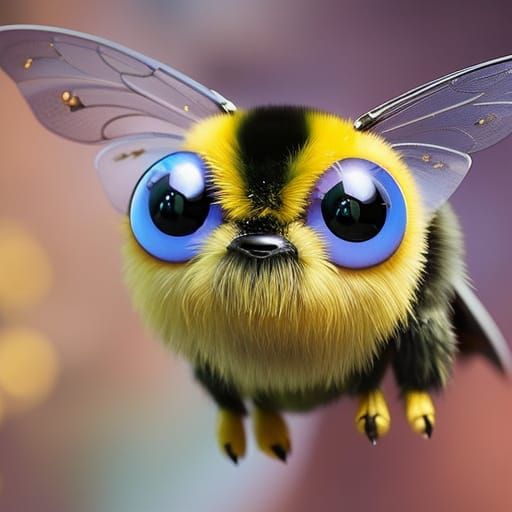 Cute little fluffy bumblebee (:  by @Skyscribe