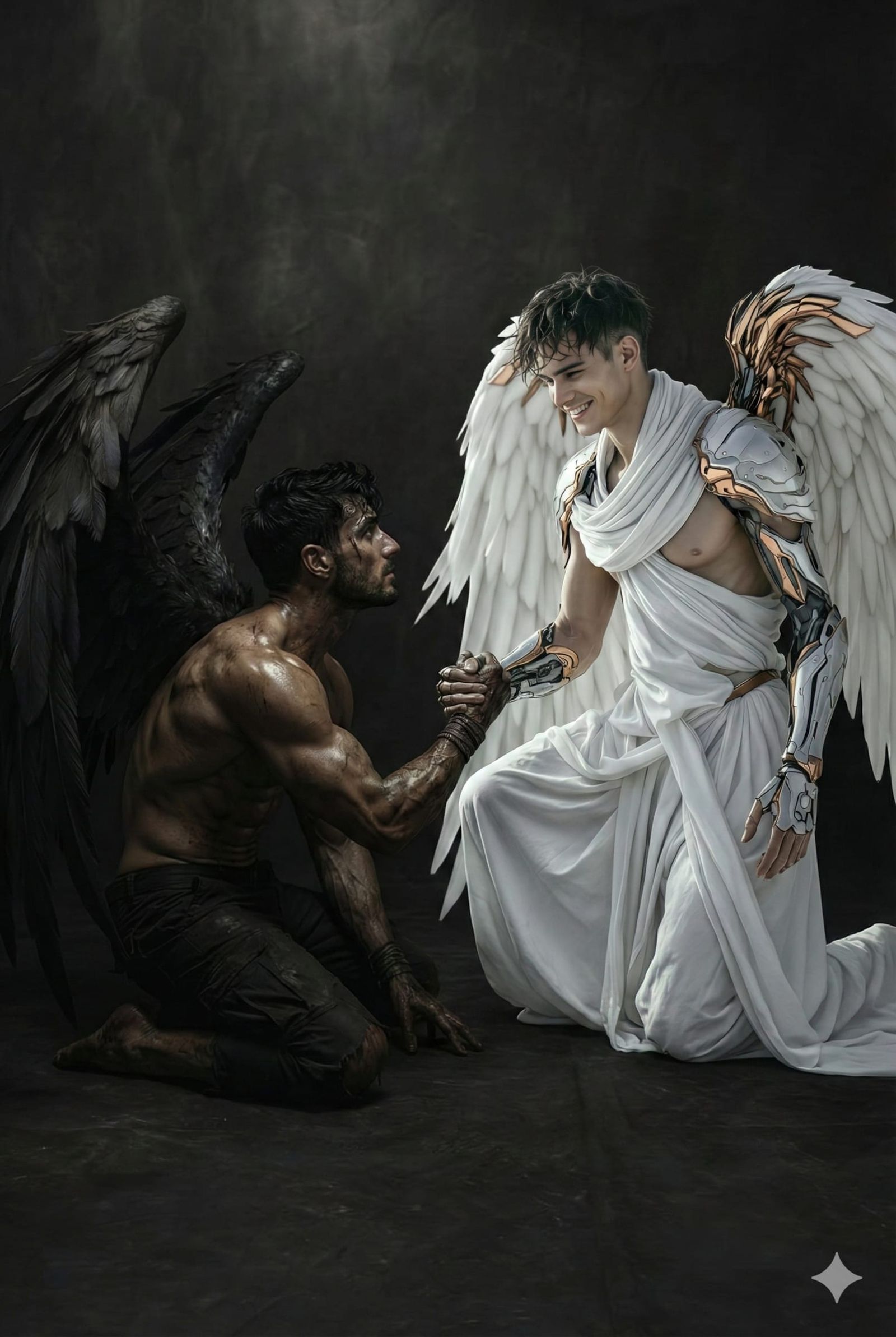 Angels' Reconciliation Handshake