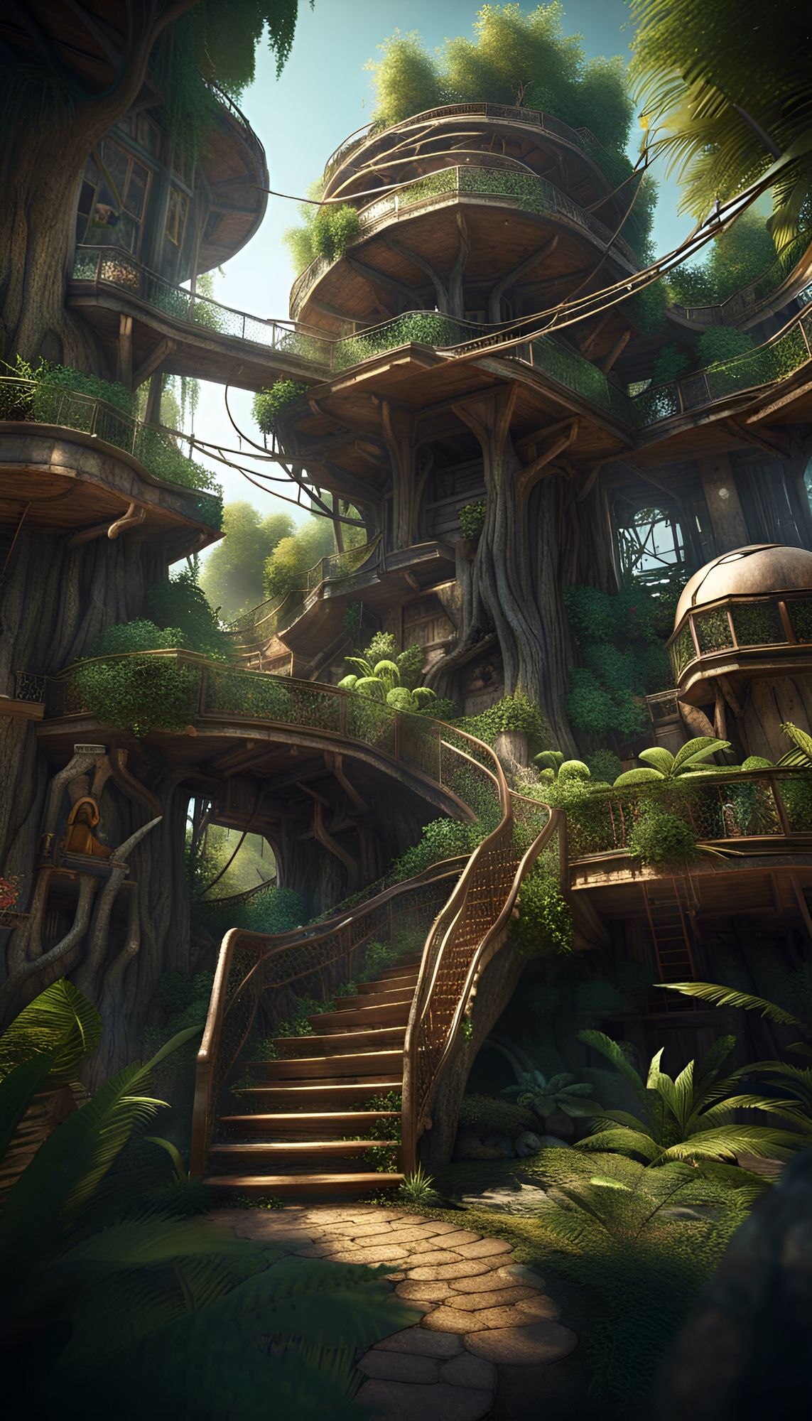 作品 Treetop Village Free Magical Treetop Village Image | Download at StockCake