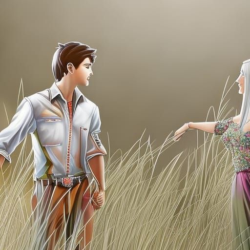 Cute couple holding hands