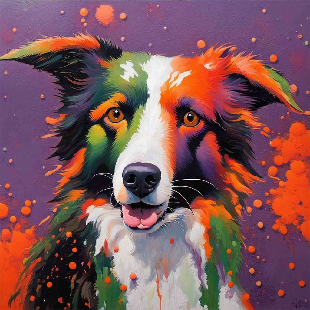 Border Collie Splatter