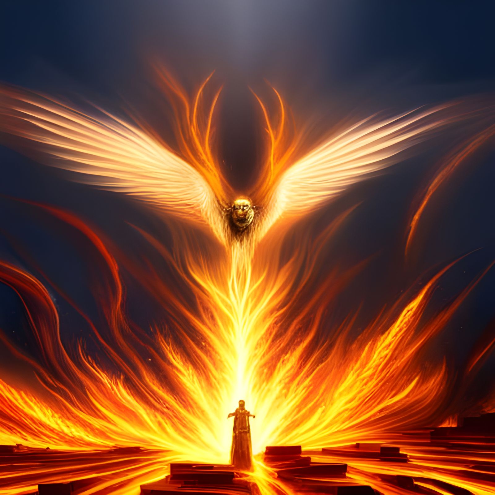 Wings on fire 🔥 - AI Generated Artwork - NightCafe Creator