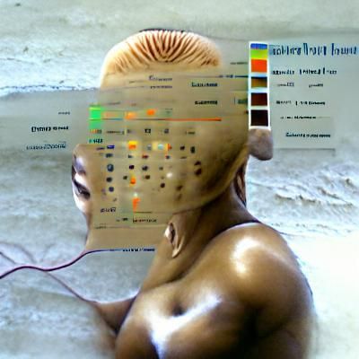 neural interface lady facemask chart flesh