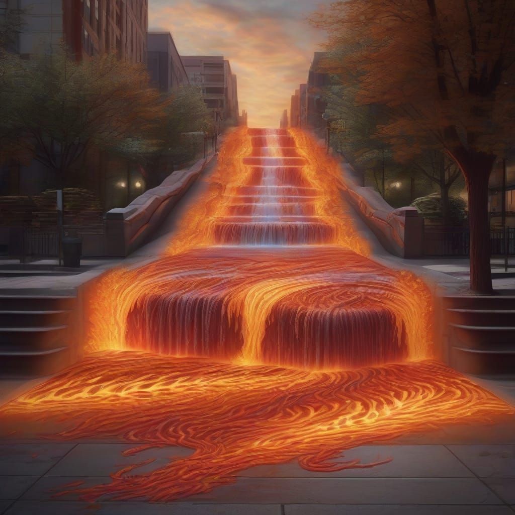 fire waterfall