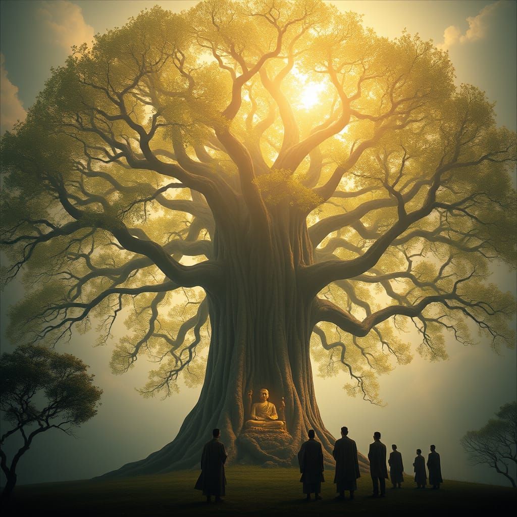 The Great Tree of Virtue in a Mystical Realm