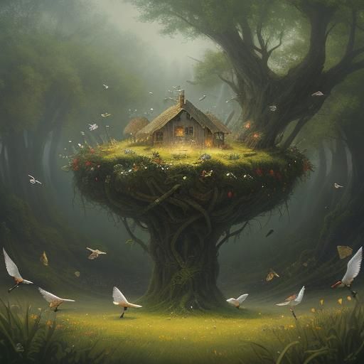 Both with thy nest upon the dewy ground?

Thy nest which tho...