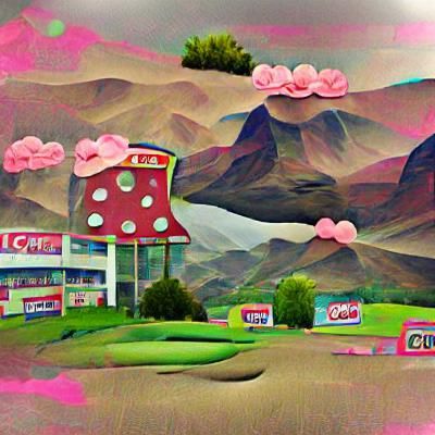 kitschy landscape