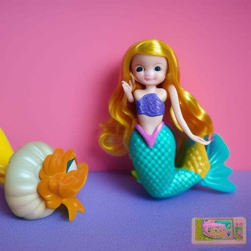 Fotografía de juguetes de los años 80, Mermaid, Polly pocket...