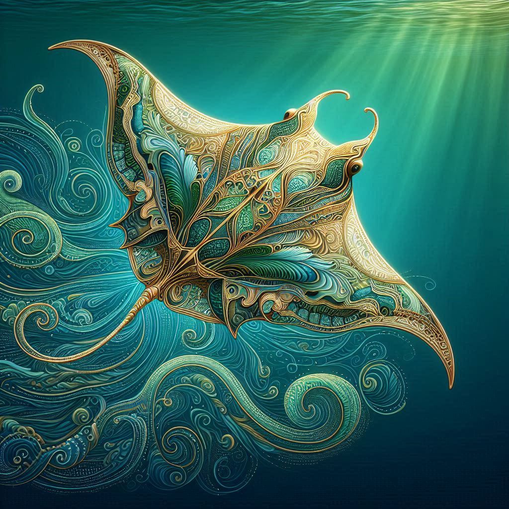Whimsical Giant Manta Ray