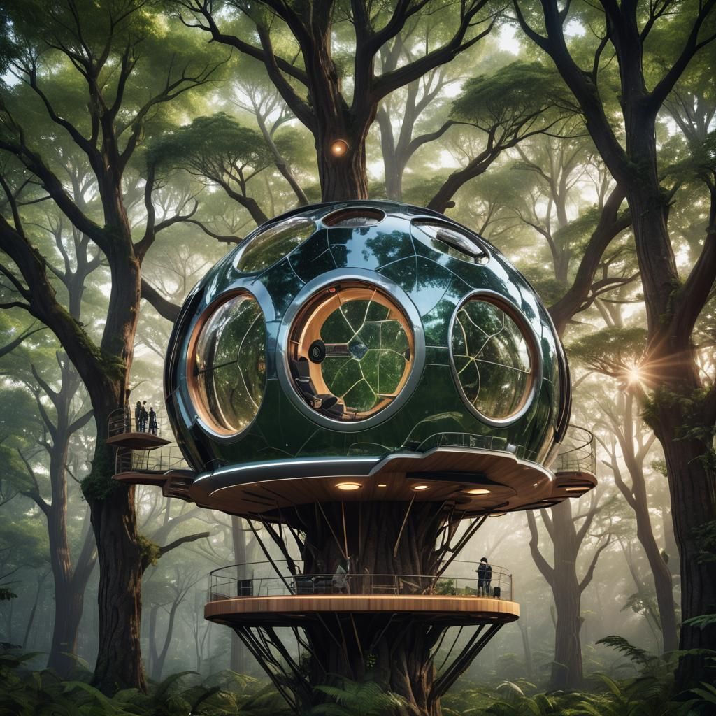 The Galactic Portal: A futuristic treehouse designed like a ...