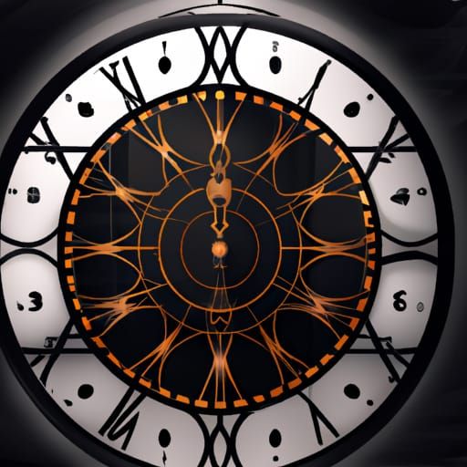 A modern clock face AI Generated Artwork NightCafe Creator