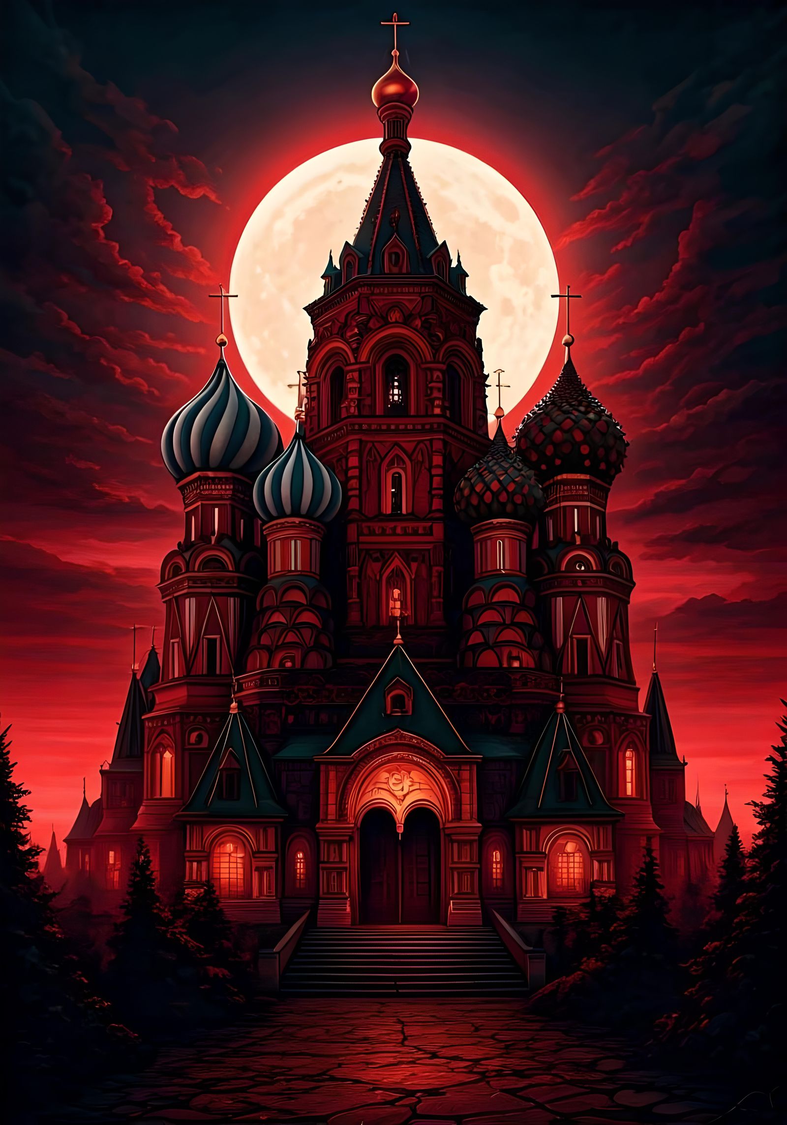 Red Russian Church  by @LindaBucklin