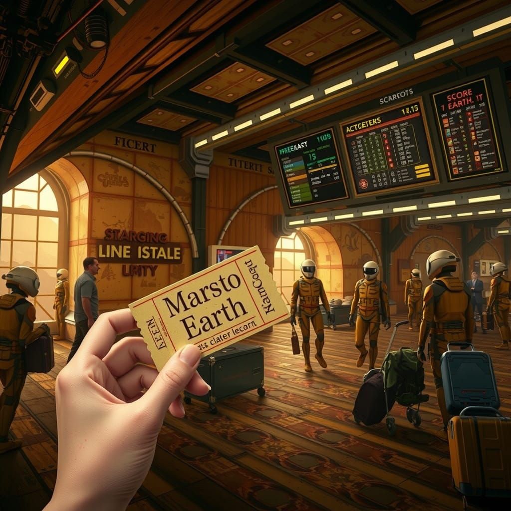 Retrofuturistic spaceport  by @DAIV