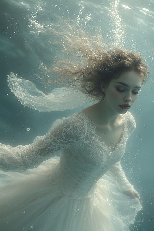 Underwater wedding portraits