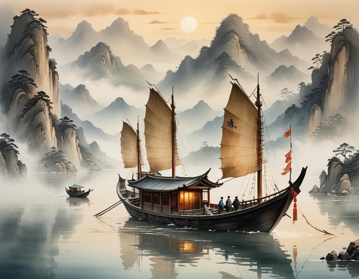 Sailing by the river Li
