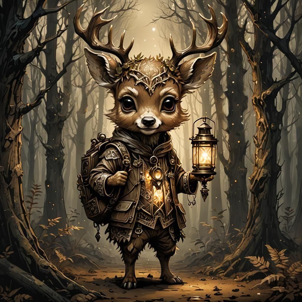 Light in the Dark Forest  by @SSJ Owl