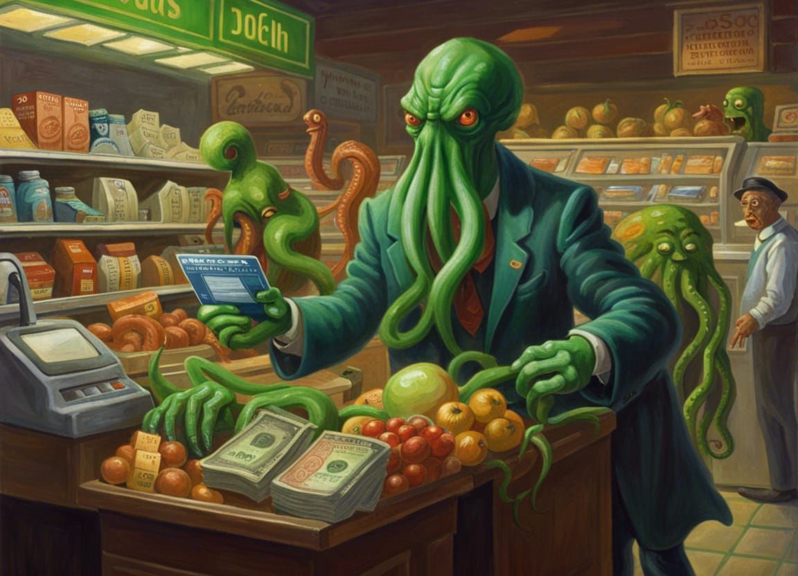 Meanwhile at the Miskatonic market…