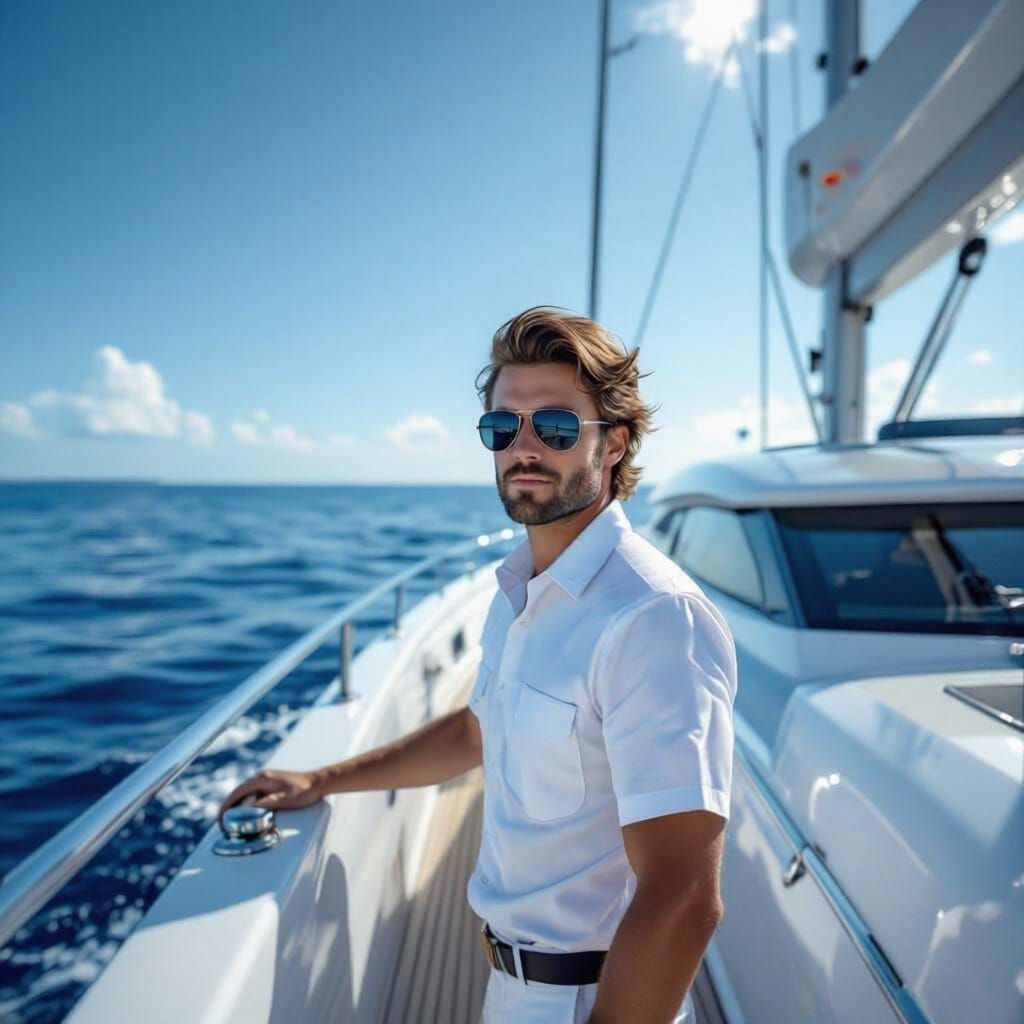 mega yacht realistic captain young