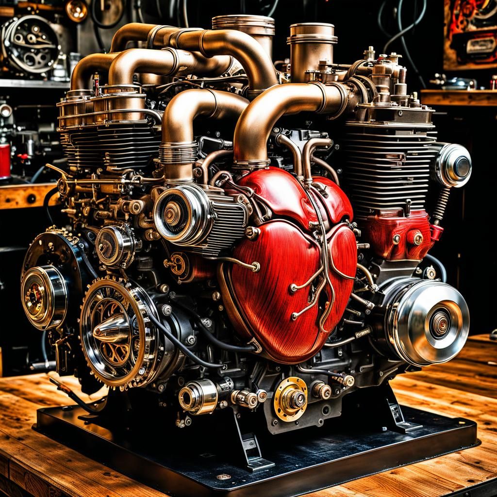 Heart-Powered V8 Engine v2 🫀🏁🔧
