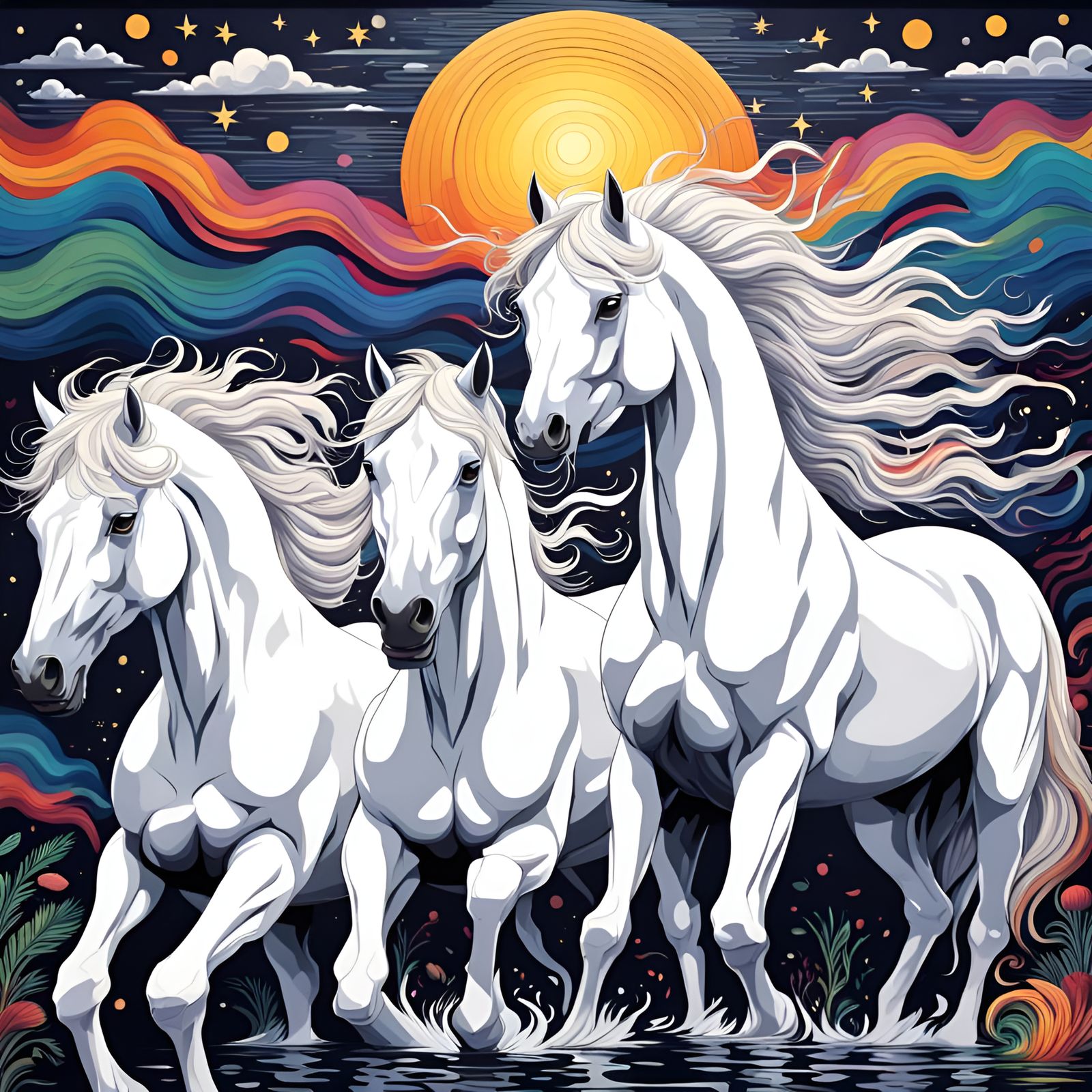Three White Horses