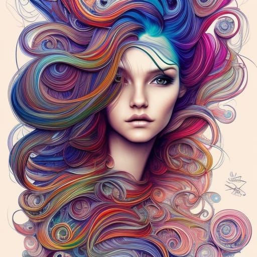 Colorful woman - AI Generated Artwork - NightCafe Creator