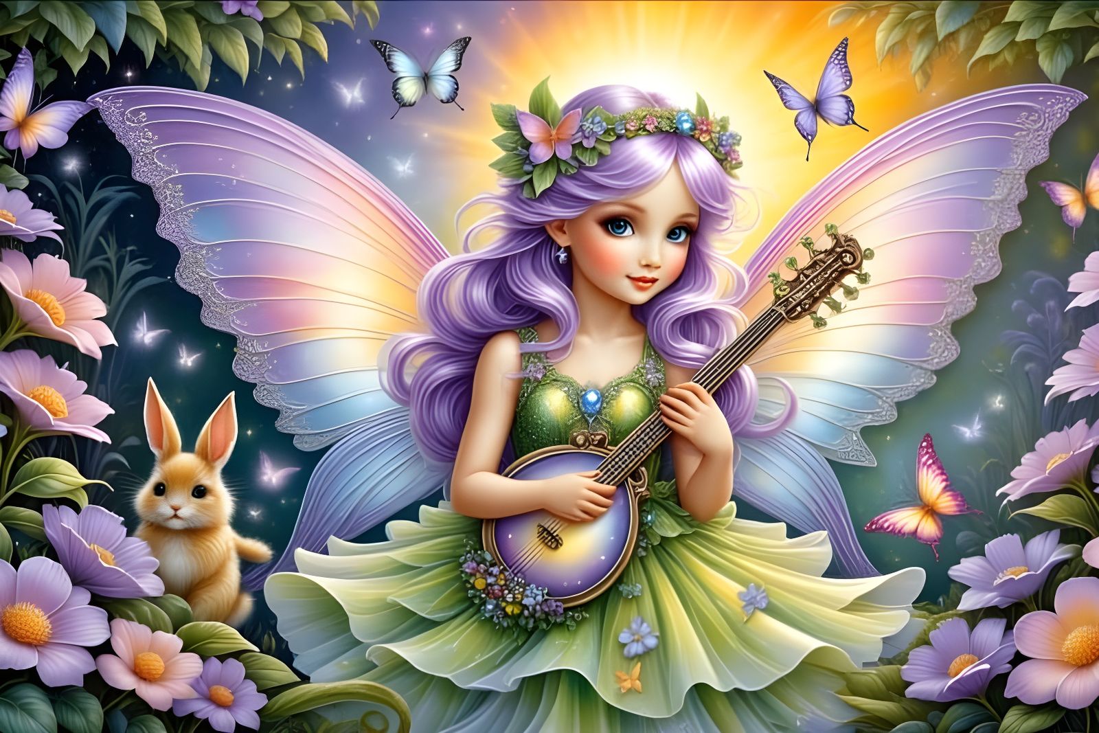 Flower Fairy Lute Lullaby   by @Gary Murakami